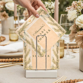 Serviette En Papier Baby Shower Floral Neutre Grec