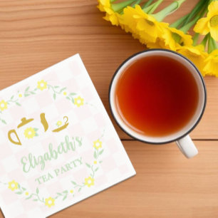 Serviette En Papier Baby Shower Floral Tea Party