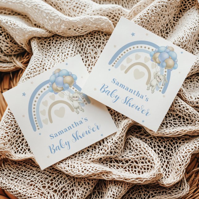 Serviette En Papier Baby shower flottant Bunny Boho (Créateur téléchargé)