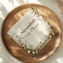 Baby shower forestier des champignons des bois