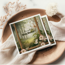 Serviette En Papier Baby shower forestier rustique