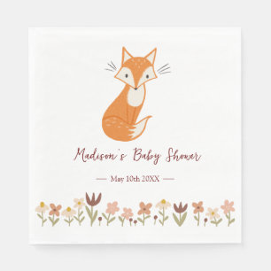 Serviette En Papier Baby shower Fox mou