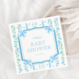 Serviette En Papier Baby shower Garçon bleu