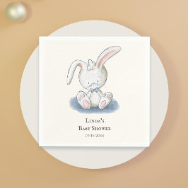 Serviette En Papier Baby shower garçon lapin mignon
