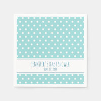 Baby shower Garçon Polka bleu
