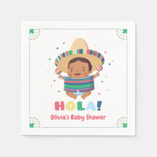 Serviette En Papier Baby shower Hola Mexican Boy Fiesta Fournitures