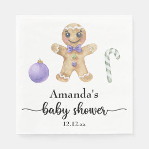 Serviette En Papier Baby shower homme en pain d'épices