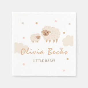 Serviette En Papier Baby shower Illustratif Cream Pastel