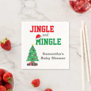 Serviette En Papier Baby shower Jingle Et Mingle