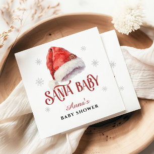Serviette En Papier Baby shower Jolly Santa Hat