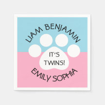 Baby shower - Jumeaux Fraternal - Thème Empreinte 