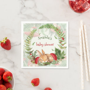 Serviette En Papier Baby shower lapin Whimsical