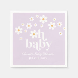 Serviette En Papier baby shower lilas de Boho Daisy