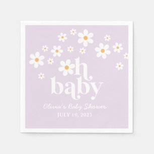 Serviette En Papier baby shower lilas de Boho Daisy