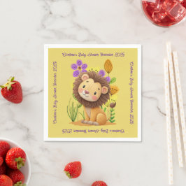 Serviette En Papier Baby shower Lion Cub