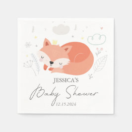Serviette En Papier Baby shower Little Fox mignon
