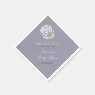 Serviette En Papier Baby shower Little Pearl