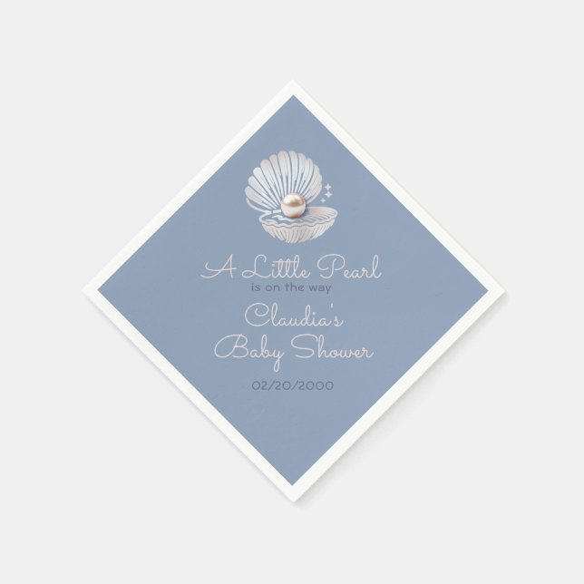 Serviette En Papier Baby shower Little Pearl (Coin)