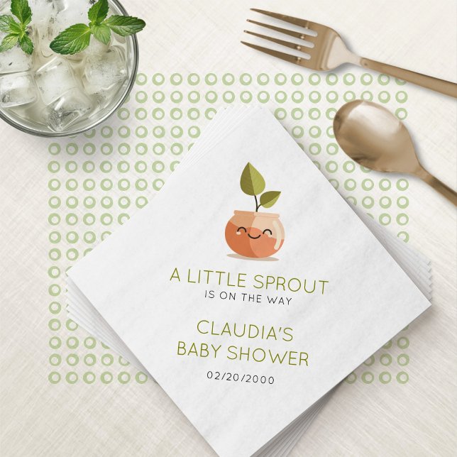 Serviette En Papier Baby shower Little Sprout (Créateur téléchargé)
