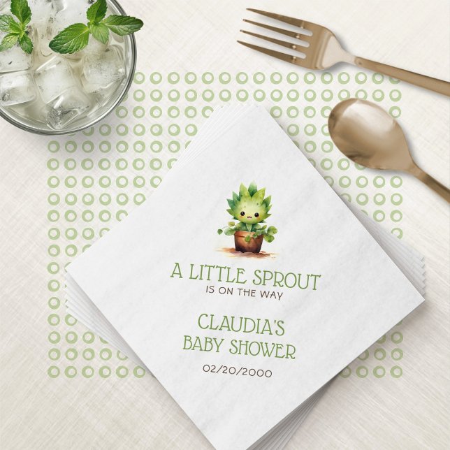 Serviette En Papier Baby shower Little Sprout (Créateur téléchargé)