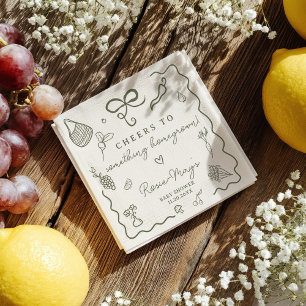 Serviette En Papier Baby Shower Local Rustique Marché de Producteurs L