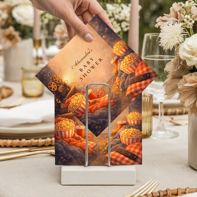 Serviette En Papier Baby Shower Lumière Caméra (Créateur téléchargé)