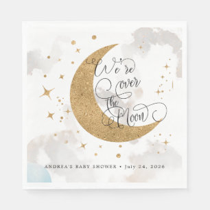 Serviette En Papier Baby shower Lune