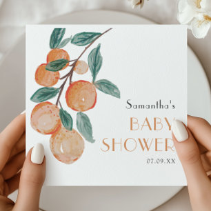 Serviette En Papier Baby Shower Mandarin Citrus