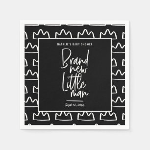Serviette En Papier Baby shower manuscrit moderne