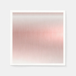 Serviette En Papier Baby shower Mariage rose métallique