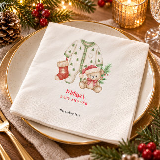 Serviette En Papier Baby Shower Merry Little