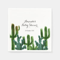 Baby shower Mexicain Cactus Papier de