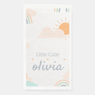 Serviette En Papier Baby shower minimal Pastel