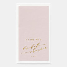 Baby Shower Minimaliste Élégant Rose Personnalisé