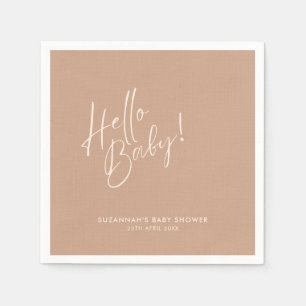 Serviette En Papier Baby-Shower Minimaliste Moderne Neutre