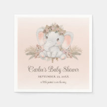 Baby shower moderne Boho Elephant genre neutre
