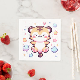 Serviette En Papier Baby shower moderne de tigre