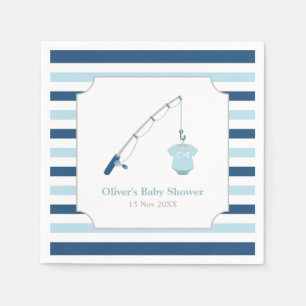 Serviette En Papier Baby Shower Moderne et Mignon sur le Thème de la P