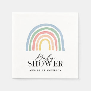 Serviette En Papier Baby shower moderne imperméable arc-en-ciel élé