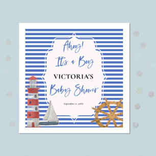 Serviette En Papier Baby shower Nautical Boy