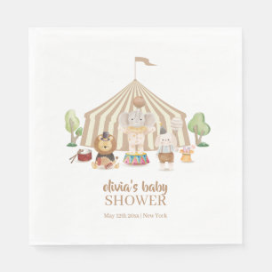 Serviette En Papier Baby shower Neutral Boho Magique Safari Cirque