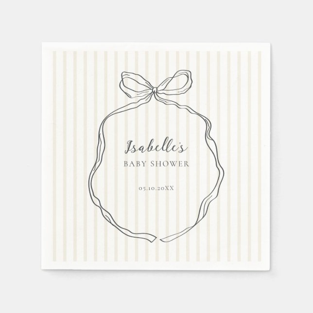 Serviette En Papier Baby shower neutre de cou lunaire (Devant)