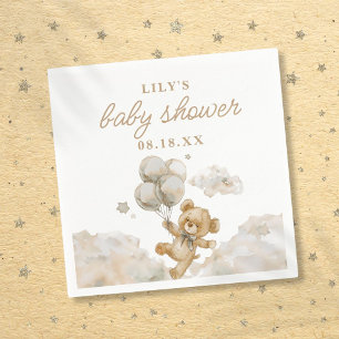 Serviette En Papier Baby shower neutre entre les sexes d'attente préco