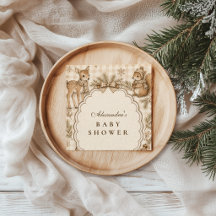Baby Shower Noël en Bois Neutre