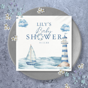 Serviette En Papier Baby shower océanique marin mignon