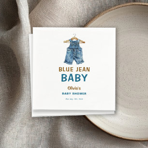 Serviette En Papier Baby shower Ouest Blue Jean Boy