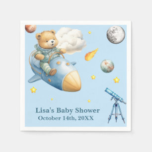 Serviette En Papier Baby-Shower Ours en Peluche Astronaute