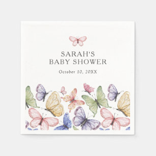 Serviette En Papier Baby shower papillon