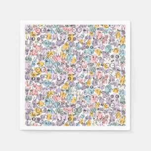Serviette En Papier baby shower pastel