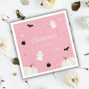 Serviette En Papier Baby shower Pastel Pink Halloween